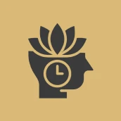 Meditation and time management symbol